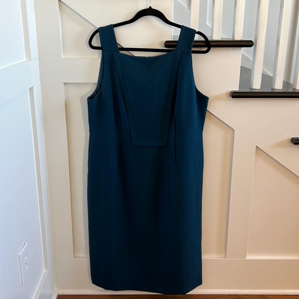 Eva Mendes Teal Sheath Dress Sz 16W